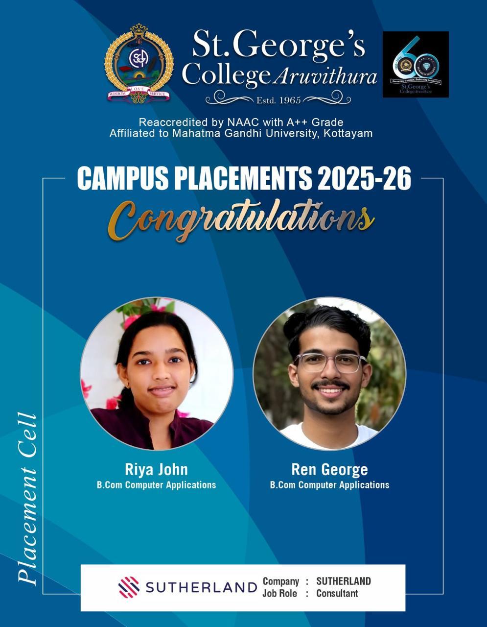 Placements 2025-26: Sutherland